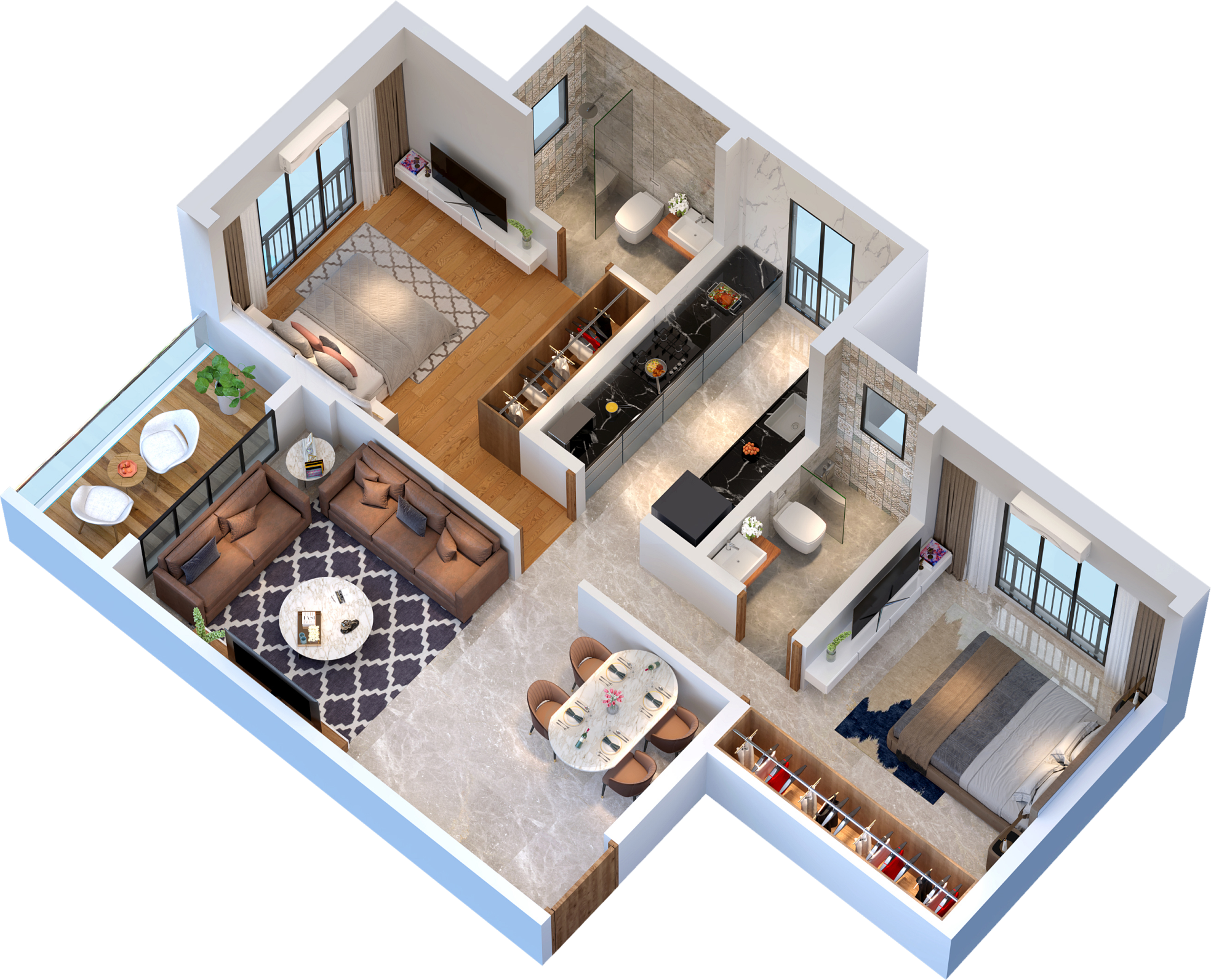 2 BHK Luxury